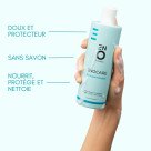 Gel nettoyant doux et protecteur, sans savon, nettoie la peau et les cheveux en douceur