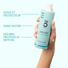 Gel nettoyant doux et protecteur, sans savon, nettoie la peau et les cheveux en douceur